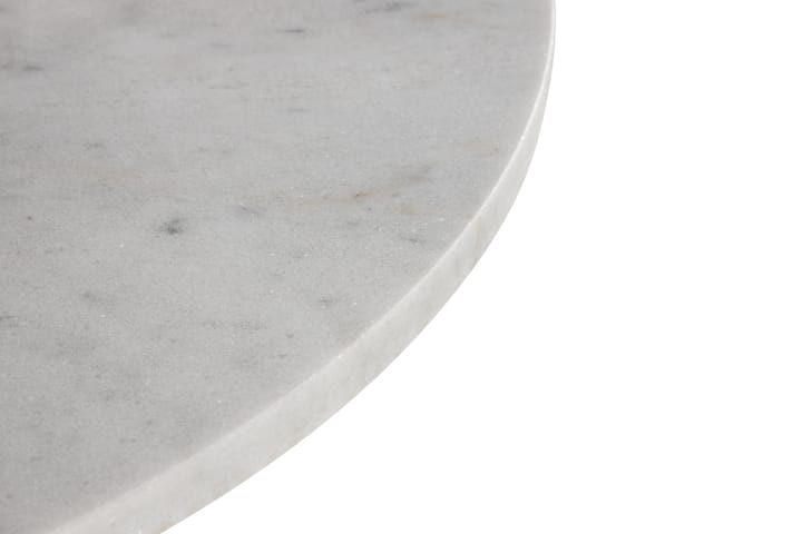 Sivupöytä Notino 65 cm Pyöreä Marmori - Valkoinen - Tarjotinpöytä & pikkupöytä - Marmoripöydät - Lamppupöytä
