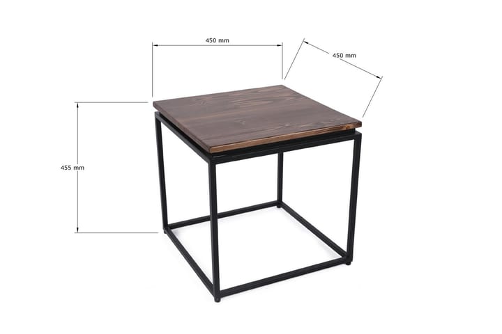 Sohvapöytä Leylak 45 cm Marmorikuvio - Musta - Marmoripöydät - Sohvapöytä