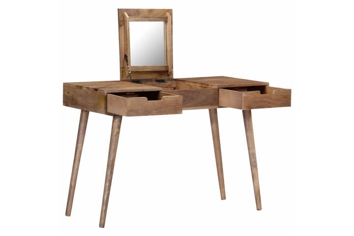 Meikkipöytä 112x45x76 cm mangopuu - Ruskea - Meikkipöytä peilillä - Meikki- & kampauspöydät