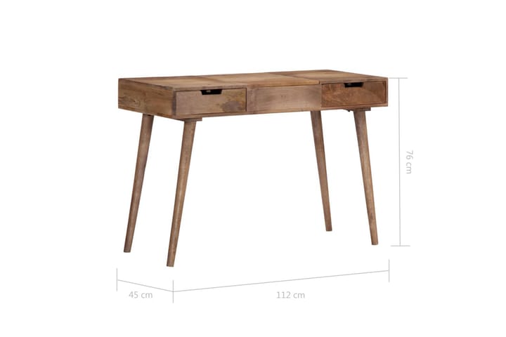 Meikkipöytä 112x45x76 cm mangopuu - Ruskea - Meikkipöytä peilillä - Meikki- & kampauspöydät