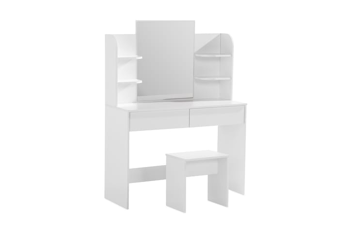Meikkipöytä Lycke 108 cm - Valkoinen - Meikkipöytä peilillä - Meikki- & kampauspöydät