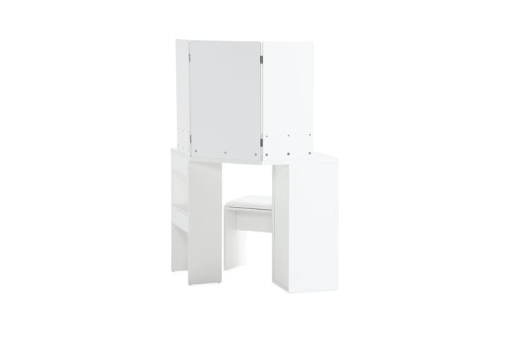 Meikkipöytä Lycke 114 cm - Valkoinen - Meikkipöytä peilillä - Meikki- & kampauspöydät