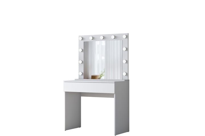 Meikkipöytä Naomori 90 cm - Valkoinen - Meikki- & kampauspöydät