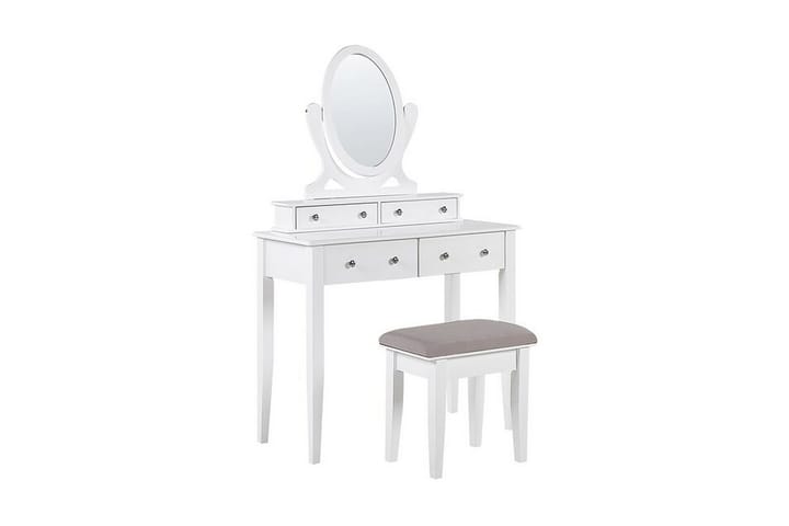 Peilipöytä Surchaud 90 cm - Valkoinen - Meikkipöytä peilillä - Meikki- & kampauspöydät