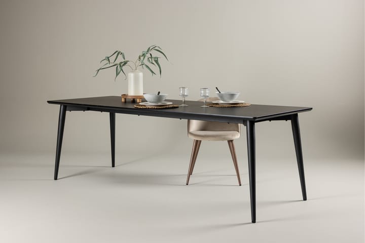 Ellis Ruokapöytä 230x85 cm Musta - Venture Home - Ruokapöydät & keittiön pöydät