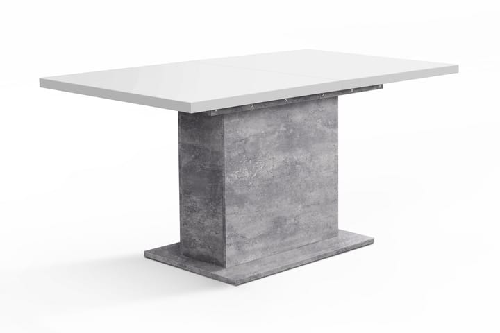 Jatkettava pöytä Energlyn 160 cm - Valkoinen/Harmaa - Ruokapöydät & keittiön pöydät