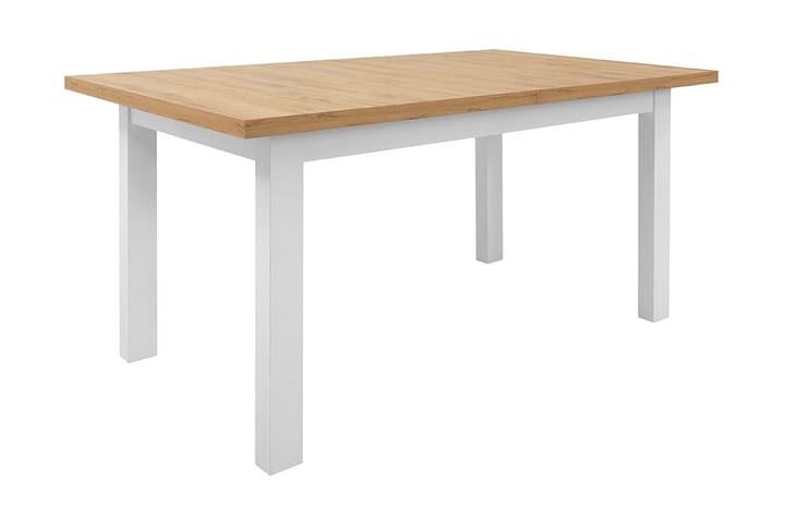 Ruokapöytä Andrepo - Valkoinen/Puu/Luonnonväri - Ruokapöydät & keittiön pöydät