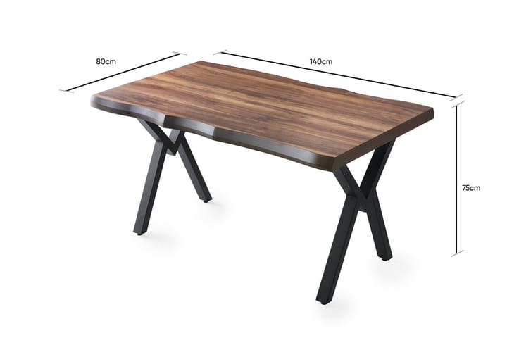Ruokapöytä Cauha 140 cm - Pähkinä - Ruokapöydät & keittiön pöydät