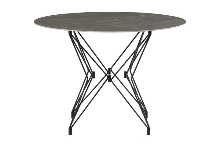 Ruokapöytä Flinthill 106 cm pyöreä - Harmaa / Musta - Ruokapöydät & keittiön pöydät