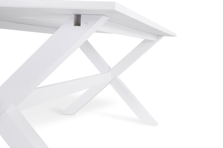 Ruokapöytä Hannah 180cm X-jalat/ Valkolakka - Ristijalka/valk - Ruokapöydät & keittiön pöydät