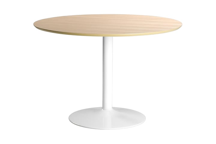 Ruokapöytä Ibizor 110 cm Pyöreä - Valkoinen/Beige - Ruokapöydät & keittiön pöydät