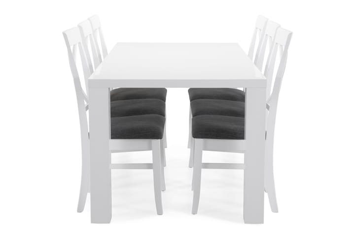 Ruokapöytä Jack 180 cm - Valkoinen/Musta - Ruokapöydät & keittiön pöydät