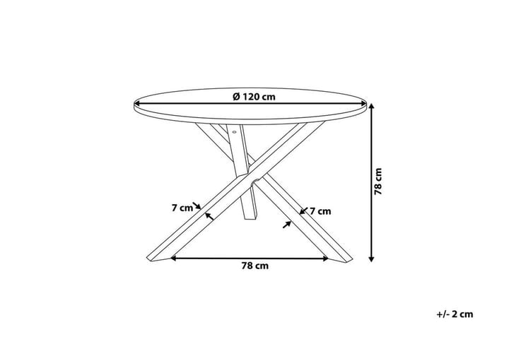 Ruokapöytä Jacksonville 120 cm - Ruokapöydät & keittiön pöydät
