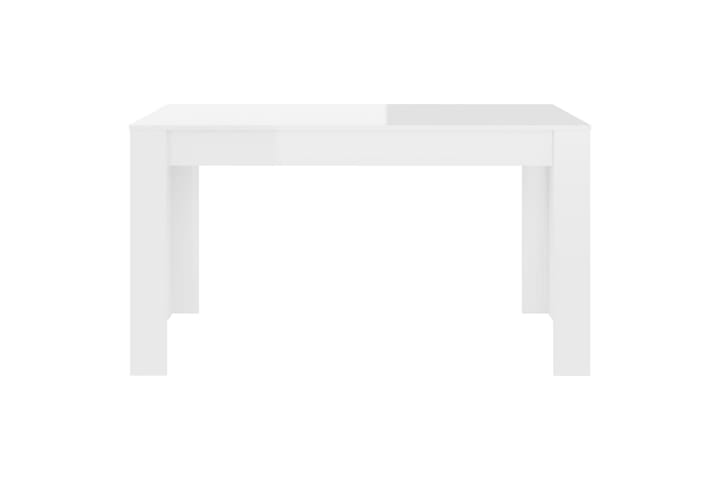 Ruokapöytä korkeakiilto valkoinen 140x74,5x76 cm lastulevy - Ruokapöydät & keittiön pöydät