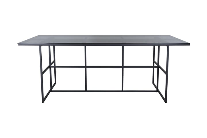 Ruokapöytä Leria 200 cm - Lasi/Musta - Ruokapöydät & keittiön pöydät