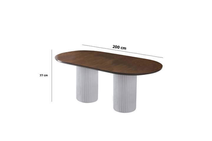 Ruokapöytä Murat 200 cm - Pähkinä - Ruokapöydät & keittiön pöydät