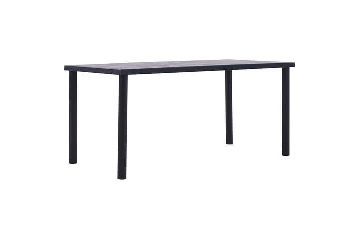 Ruokapöytä musta ja betoninharmaa 160x80x75 cm MDF - Musta - Ruokapöydät & keittiön pöydät