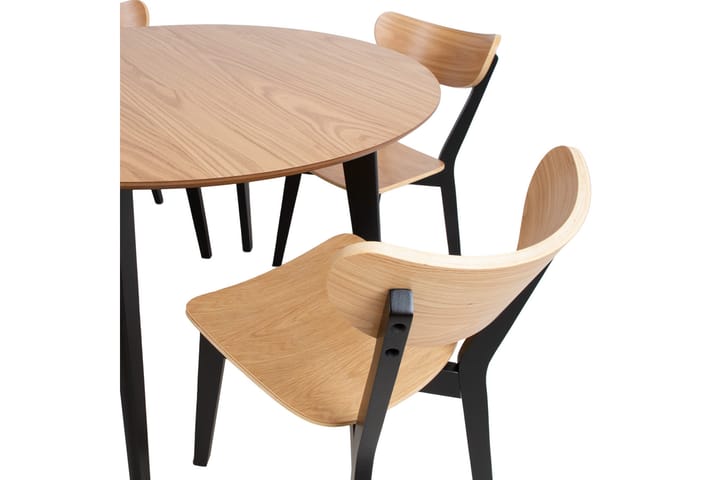 Ruokapöytä Roxby 105 cm Tammi/Musta - Ruokapöydät & keittiön pöydät