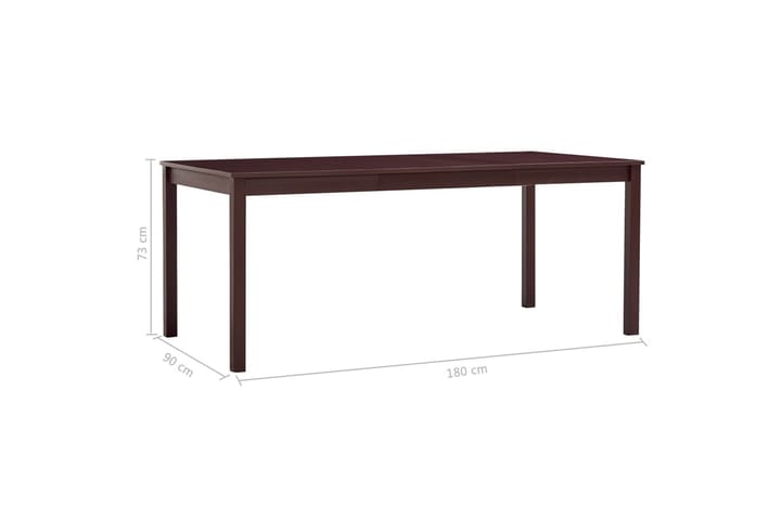 Ruokapöytä tummanruskea 180x90x73 cm mänty - Ruskea - Ruokapöydät & keittiön pöydät
