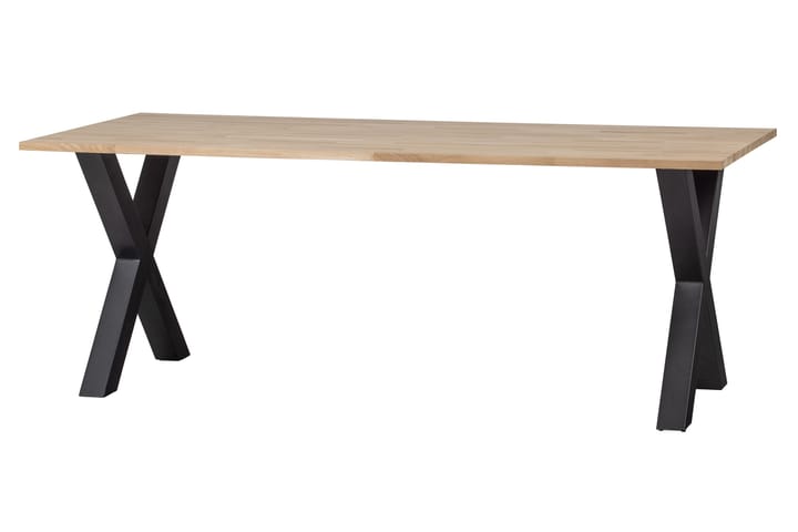 Ruokapöytä Tuor X-jalka 200 cm - Tammi/Musta - Ruokapöydät & keittiön pöydät