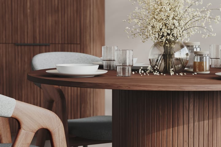 Ruokapöytä Uppveda 120 cm Pyöreä - Tummanruskea - Ruokapöydät & keittiön pöydät
