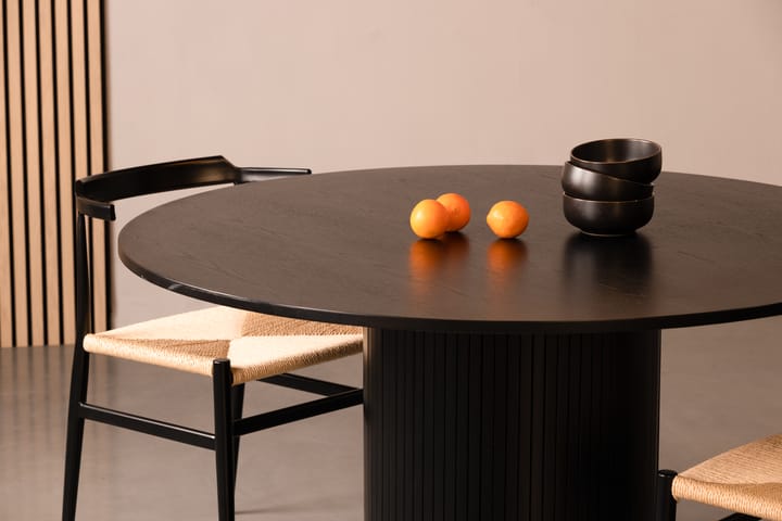 Ruokapöytä Uppveda 130 cm Pyöreä - Musta - Ruokapöydät & keittiön pöydät