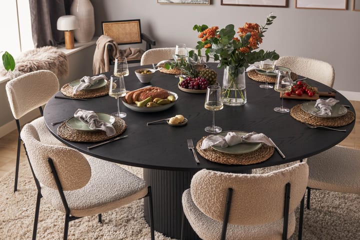 Ruokapöytä Uppveda 180 cm Pyöreä - Musta - Ruokapöydät & keittiön pöydät