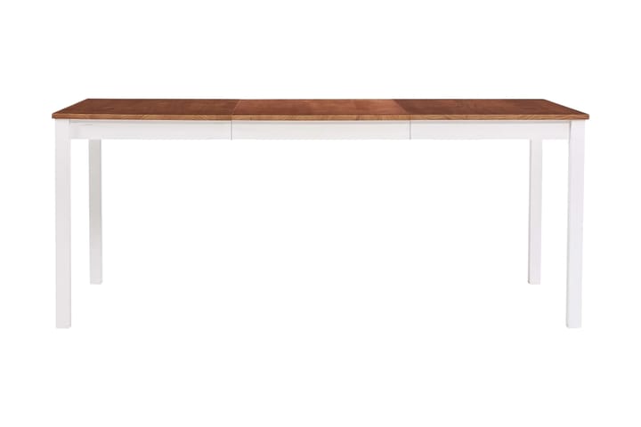 Ruokapöytä valkoinen ja ruskea 180x90x73 cm mänty - Ruskea - Ruokapöydät & keittiön pöydät