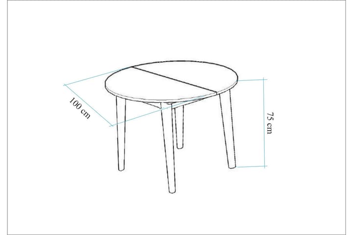 Ruokapöytä Vinadi 100 cm - Ruskea - Ruokapöydät & keittiön pöydät