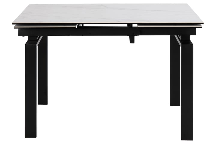 Ruokapöytä Vonarx 200 cm - Lasi/Valkoinen/Matta Musta - Ruokapöydät & keittiön pöydät
