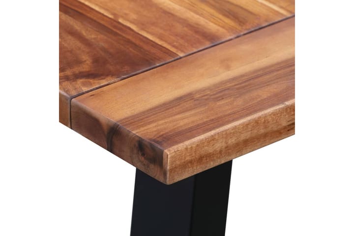 Ruokapöytä 180x90x75 cm täysi akaasiapuu ja lasi - Ruskea - Ruokapöydät & keittiön pöydät