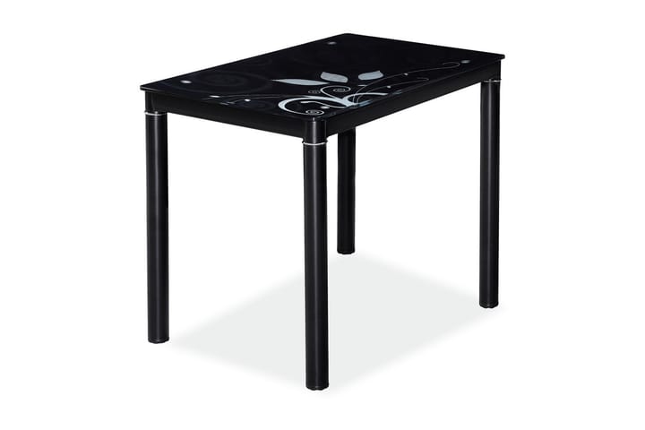 Ruokapöytä Alatao 80 cm - Lasi/Musta - Ruokapöydät & keittiön pöydät