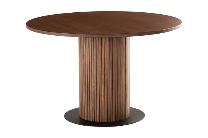 Ruokapöytä Neandir 120 cm Pyöreä Tolppajalka - Pähkinä - Ruokapöydät & keittiön pöydät
