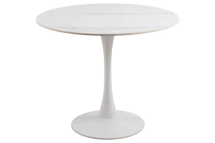 Ruokapöytä Salm 90 cm Pyöreä - Valkoinen - Ruokapöydät & keittiön pöydät