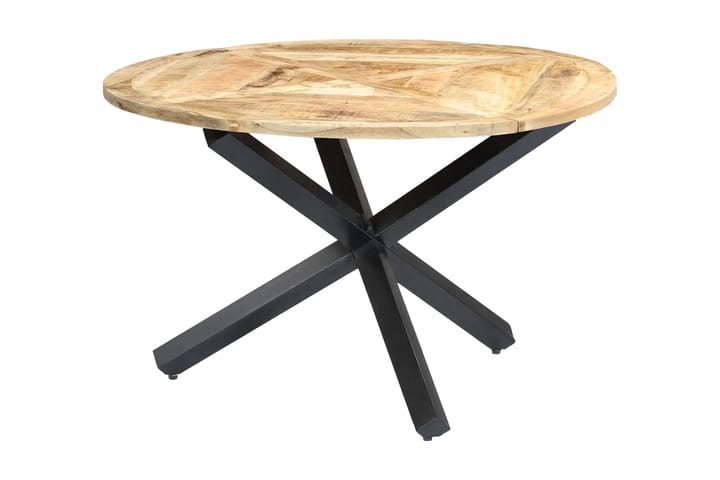 Ruokapöytä pyöreä 120x76 cm mangopuu - Ruskea - Ruokapöydät & keittiön pöydät
