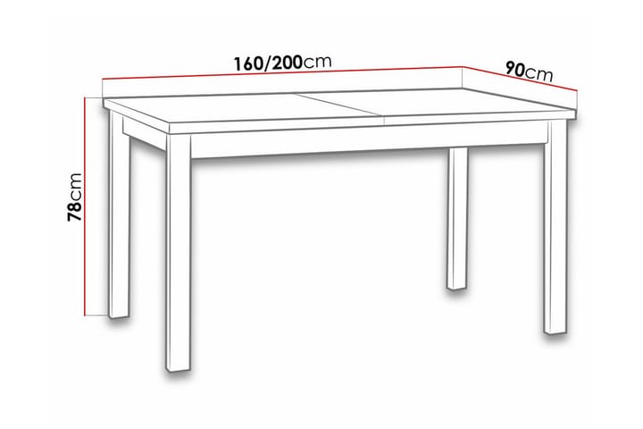 Ruokapöytä Patrickswell 90 cm - Valkoinen - Ruokapöydät & keittiön pöydät