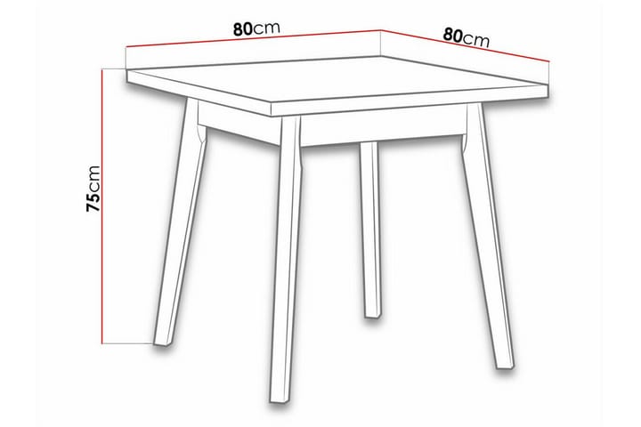 Ruokapöytä Patrickswell 80 cm - Musta - Ruokapöydät & keittiön pöydät