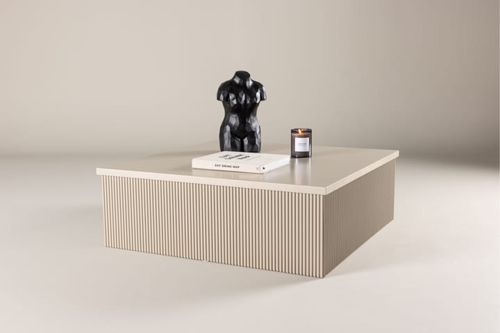 Lanox Sohvapöytä 90x90 cm Beige - Venture Home - Sohvapöytä