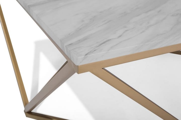 Sohvapöytä Malibu 80 cm - Valkoinen - Marmoripöydät - Sohvapöytä