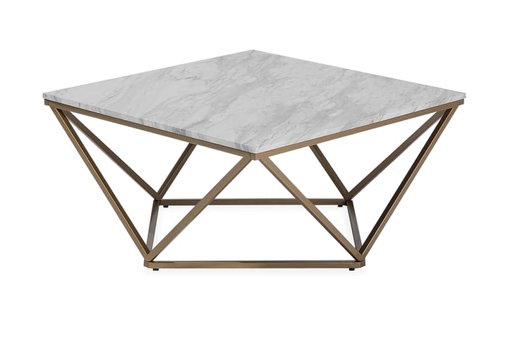 Sohvapöytä Malibu 80 cm - Valkoinen - Marmoripöydät - Sohvapöytä