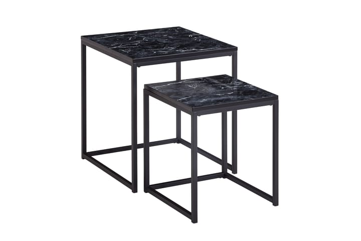 Sarjapöytä Clanton 45 cm - Musta/Harmaa - Marmoripöydät - Sohvapöytä - Sarjapöytä