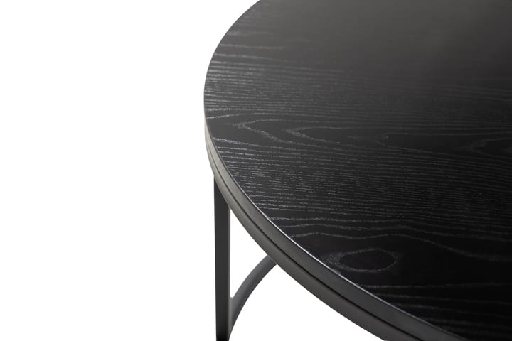 Sarjapöytä Thyra 75/90 cm Pyöreä 2 pöytää - Musta - Sarjapöytä - Sohvapöytä