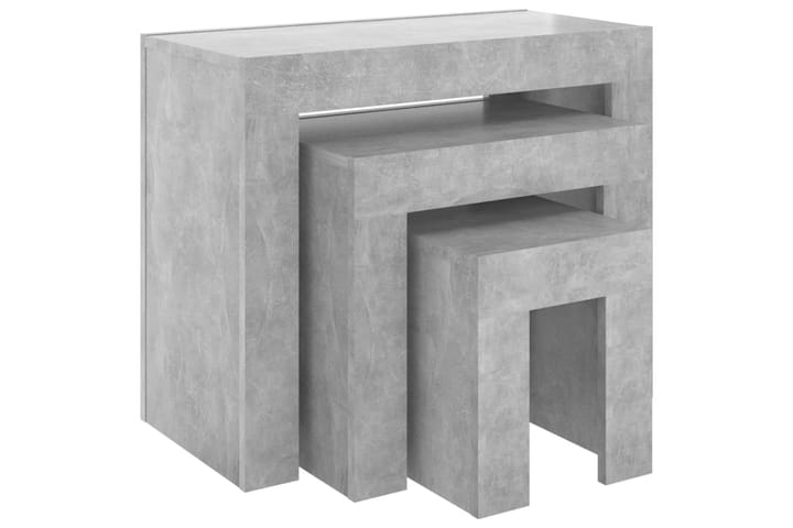 Sarjasohvapöydät 3 kpl betoninharmaa lastulevy - Sohvapöytä - Sarjapöytä