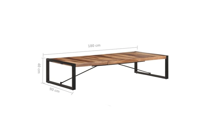 Sohvapöytä 180x90x40 cm täysi seesamviimeistelty puu - Sohvapöytä
