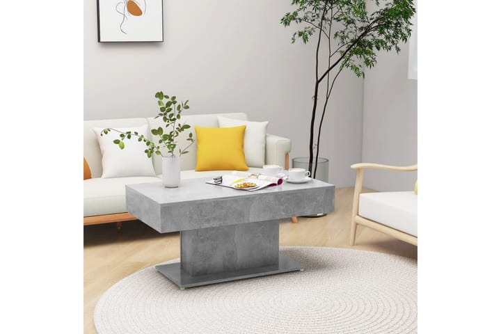 Sohvapöytä betoninharmaa 96x50x45 cm lastulevy - Sohvapöytä