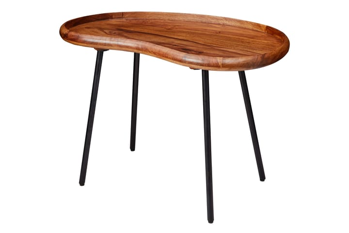 Sohvapöytä Kagley 79 cm Munuaisenmuotoinen - Massiivi Puu/Musta - Sohvapöytä