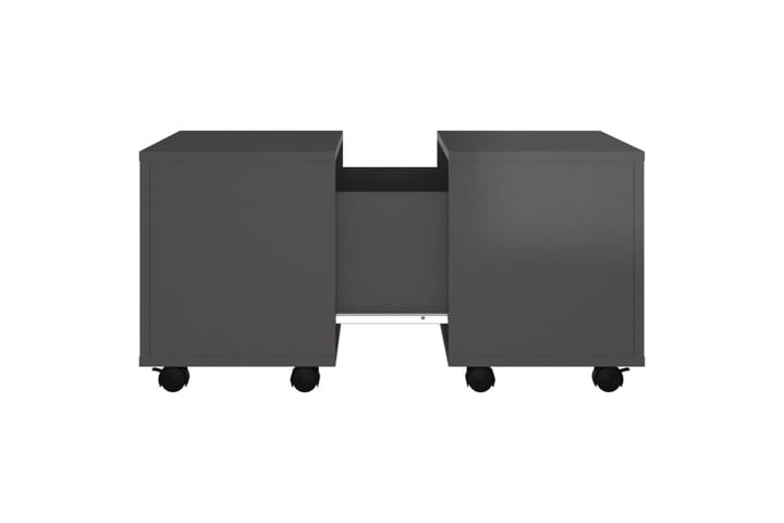Sohvapöytä korkeakiilto harmaa 60x60x38 cm lastulevy - Sohvapöytä