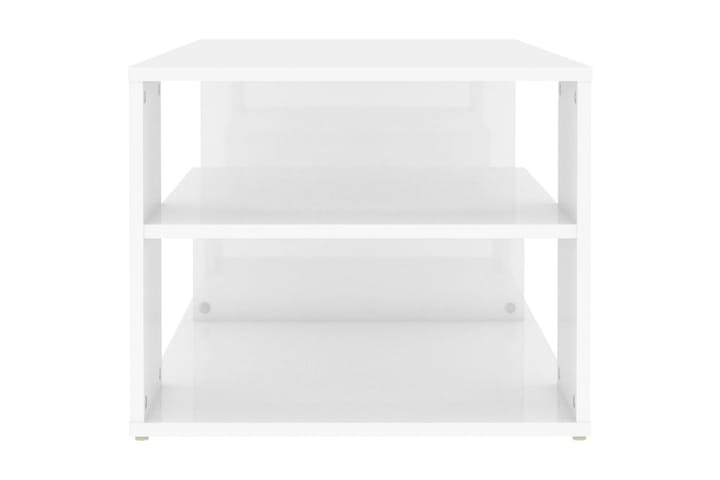 Sohvapöytä korkeakiilto valkoinen 100x50x40 cm lastulevy - Sohvapöytä