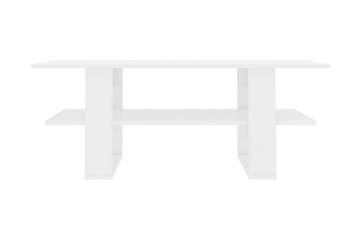 Sohvapöytä korkeakiilto valkoinen 110x55x42 cm lastulevy - Valkoinen - Sohvapöytä