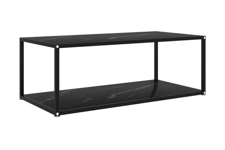 Sohvapöytä musta 100x50x35 cm karkaistu lasi - Musta - Sohvapöytä